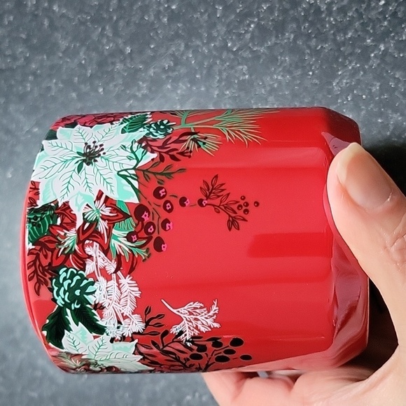 Starbucks Holiday Red White Green Poinsettia Christmas 2022 Ceramic Mug Cup 8oz - Picture 4 of 12
